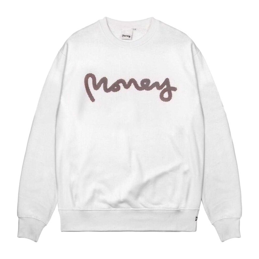 Money Unisex Adult Node Crew Neck Sweatshirt / White